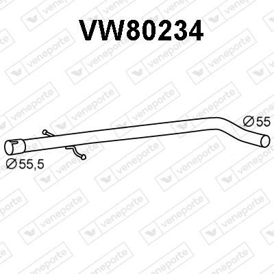 Veneporte VW80234 Вихлопна труба VW80234: Купити в Україні - Добра ціна на EXIST.UA!