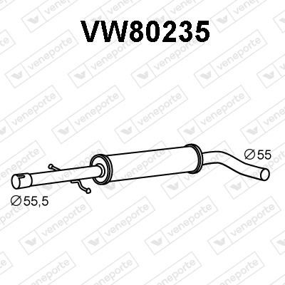 Veneporte VW80235 Глушник, середня частина VW80235: Купити в Україні - Добра ціна на EXIST.UA!