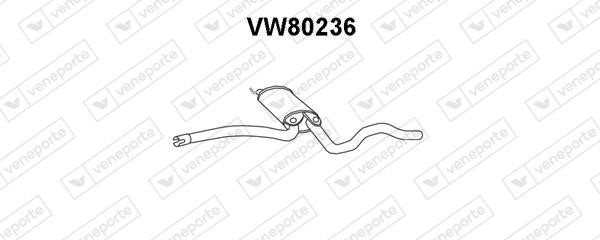 Veneporte VW80236 Глушник, середня частина VW80236: Приваблива ціна - Купити в Україні на EXIST.UA!