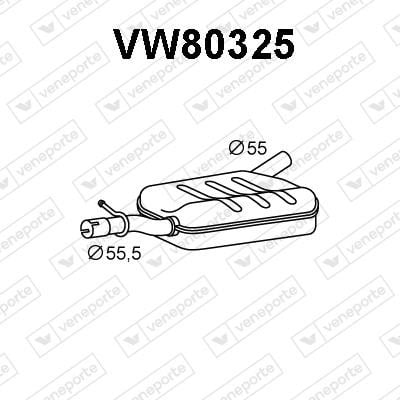 Veneporte VW80325 Амортизатор VW80325: Приваблива ціна - Купити в Україні на EXIST.UA!