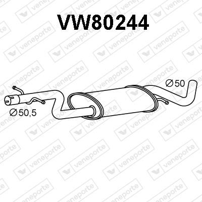 Veneporte VW80244 Резонатор VW80244: Купити в Україні - Добра ціна на EXIST.UA!