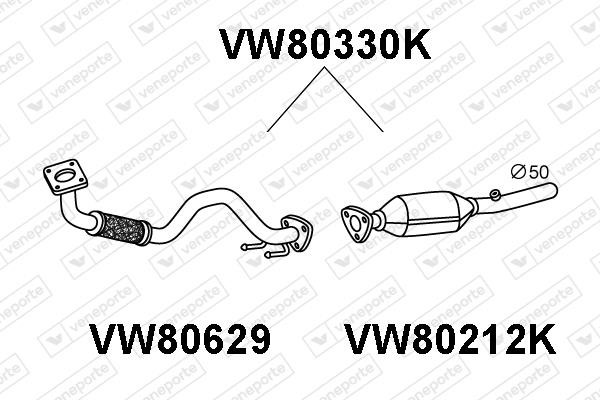 Veneporte VW80330K Каталізатор VW80330K: Купити в Україні - Добра ціна на EXIST.UA!