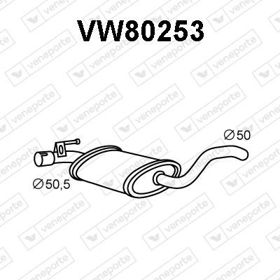 Veneporte VW80253 Резонатор VW80253: Купити в Україні - Добра ціна на EXIST.UA!