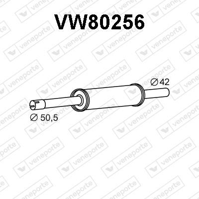 Veneporte VW80256 Глушник, середня частина VW80256: Купити в Україні - Добра ціна на EXIST.UA!