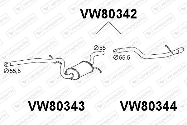Veneporte VW80342 Амортизатор VW80342: Купити в Україні - Добра ціна на EXIST.UA!