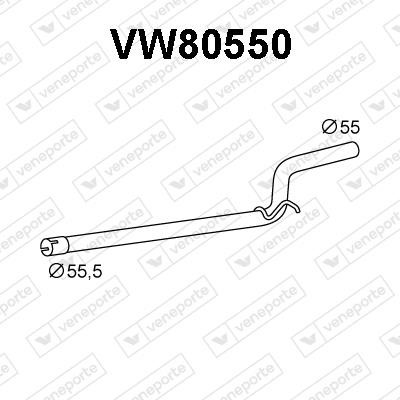 Veneporte VW80550 Вихлопна труба VW80550: Купити в Україні - Добра ціна на EXIST.UA!