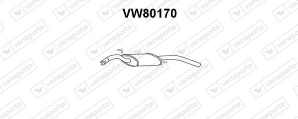 Veneporte VW80170 Глушник, задня частина VW80170: Купити в Україні - Добра ціна на EXIST.UA!