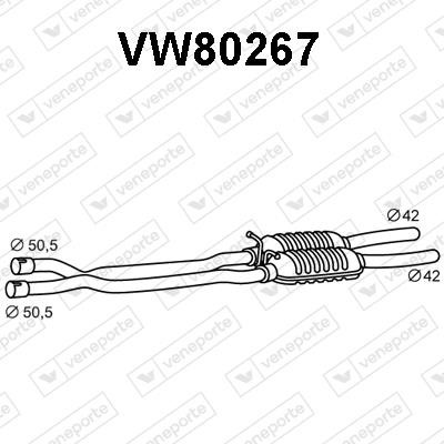 Veneporte VW80267 Резонатор VW80267: Купити в Україні - Добра ціна на EXIST.UA!
