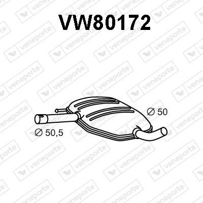 Veneporte VW80172 Глушник, середня частина VW80172: Купити в Україні - Добра ціна на EXIST.UA!