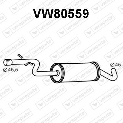 Veneporte VW80559 Глушник, середня частина VW80559: Купити в Україні - Добра ціна на EXIST.UA!