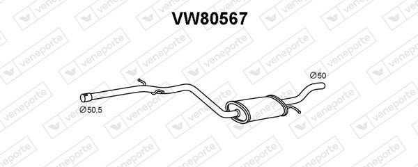 Veneporte VW80567 Глушник, середня частина VW80567: Купити в Україні - Добра ціна на EXIST.UA!
