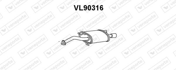 Veneporte VL90316 Глушник, задня частина VL90316: Купити в Україні - Добра ціна на EXIST.UA!