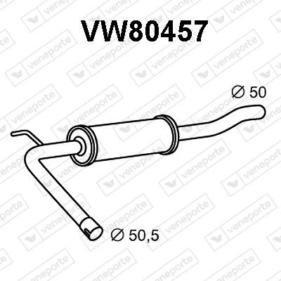 Veneporte VW80457 Резонатор VW80457: Купити в Україні - Добра ціна на EXIST.UA!