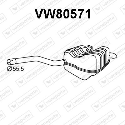 Veneporte VW80571 Глушник, задня частина VW80571: Купити в Україні - Добра ціна на EXIST.UA!