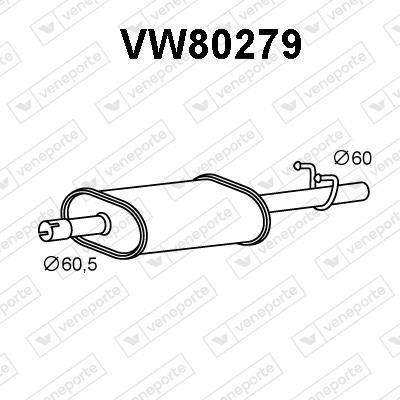 Veneporte VW80279 Резонатор VW80279: Купити в Україні - Добра ціна на EXIST.UA!