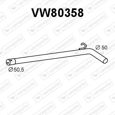 Veneporte VW80358 Вихлопна труба VW80358: Купити в Україні - Добра ціна на EXIST.UA!