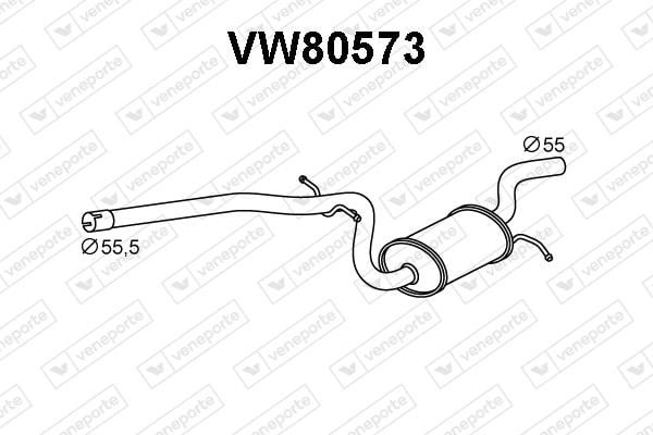 Veneporte VW80573 Глушник, середня частина VW80573: Купити в Україні - Добра ціна на EXIST.UA!