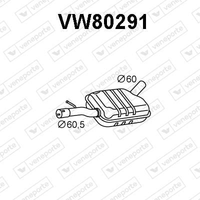 Veneporte VW80291 Глушник, середня частина VW80291: Купити в Україні - Добра ціна на EXIST.UA!