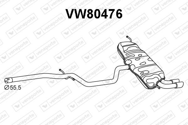 Veneporte VW80476 Глушник, задня частина VW80476: Купити в Україні - Добра ціна на EXIST.UA!