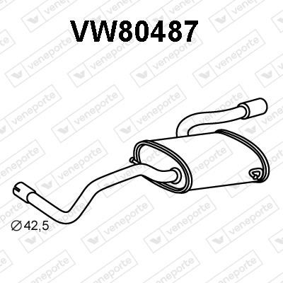 Veneporte VW80487 Глушник, задня частина VW80487: Купити в Україні - Добра ціна на EXIST.UA!
