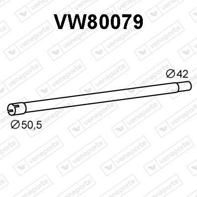 Veneporte VW80079 Вихлопна труба VW80079: Купити в Україні - Добра ціна на EXIST.UA!