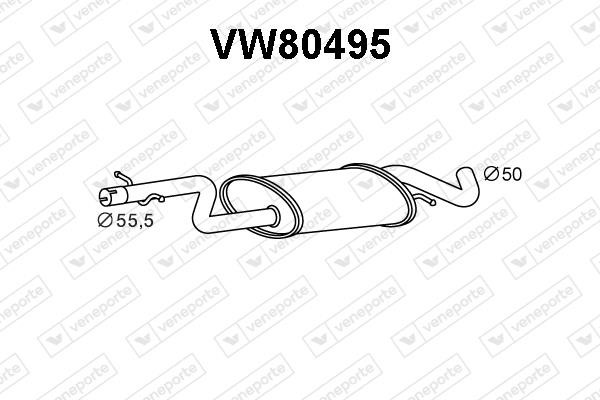 Veneporte VW80495 Резонатор VW80495: Купити в Україні - Добра ціна на EXIST.UA!