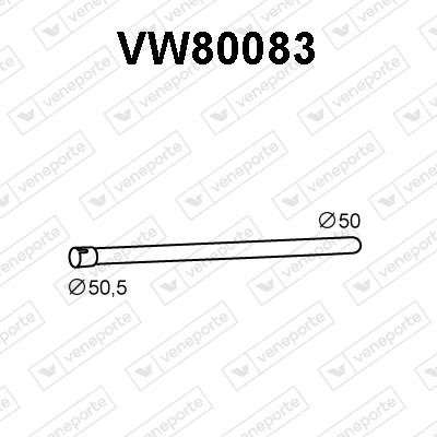 Veneporte VW80083 Вихлопна труба VW80083: Купити в Україні - Добра ціна на EXIST.UA!