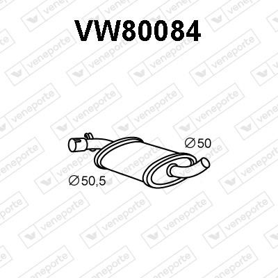 Veneporte VW80084 Глушник, середня частина VW80084: Купити в Україні - Добра ціна на EXIST.UA!