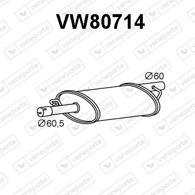 Veneporte VW80714 Резонатор VW80714: Купити в Україні - Добра ціна на EXIST.UA!