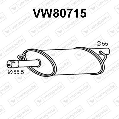 Veneporte VW80715 Резонатор VW80715: Купити в Україні - Добра ціна на EXIST.UA!