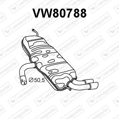 Veneporte VW80788 Амортизатор VW80788: Приваблива ціна - Купити в Україні на EXIST.UA!