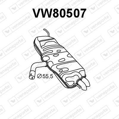 Veneporte VW80507 Глушник, задня частина VW80507: Купити в Україні - Добра ціна на EXIST.UA!