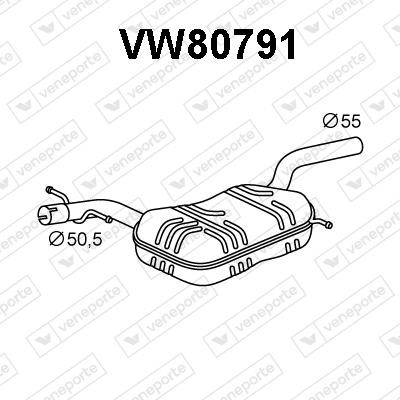 Veneporte VW80791 Амортизатор VW80791: Приваблива ціна - Купити в Україні на EXIST.UA!