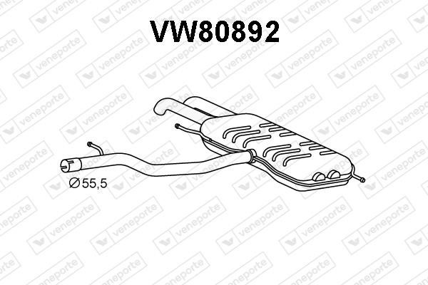 Veneporte VW80892 Глушник, задня частина VW80892: Купити в Україні - Добра ціна на EXIST.UA!