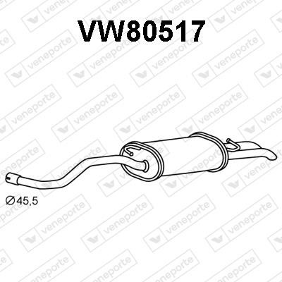 Veneporte VW80517 Глушник, задня частина VW80517: Купити в Україні - Добра ціна на EXIST.UA!