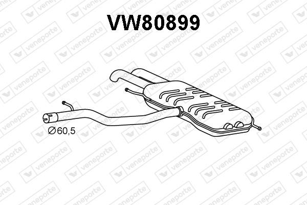 Veneporte VW80899 Глушник, задня частина VW80899: Приваблива ціна - Купити в Україні на EXIST.UA!