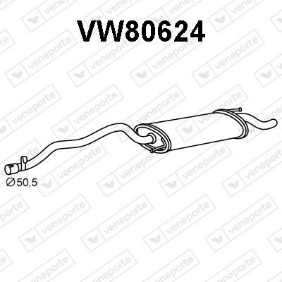 Veneporte VW80624 Глушник, задня частина VW80624: Купити в Україні - Добра ціна на EXIST.UA!