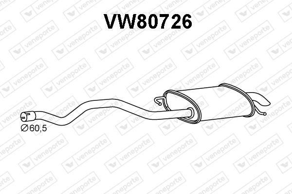 Veneporte VW80726 Глушник, задня частина VW80726: Купити в Україні - Добра ціна на EXIST.UA!