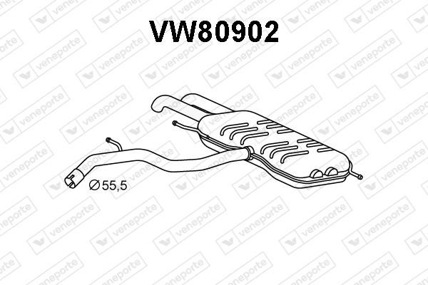 Veneporte VW80902 Глушник, задня частина VW80902: Купити в Україні - Добра ціна на EXIST.UA!