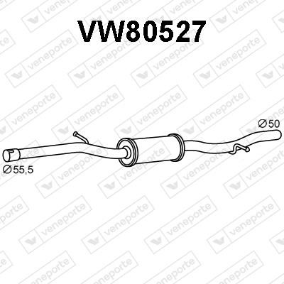 Veneporte VW80527 Глушник, середня частина VW80527: Купити в Україні - Добра ціна на EXIST.UA!