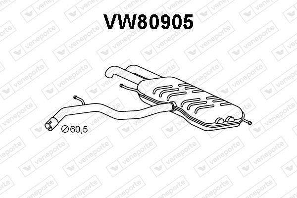 Veneporte VW80905 Глушник, задня частина VW80905: Купити в Україні - Добра ціна на EXIST.UA!