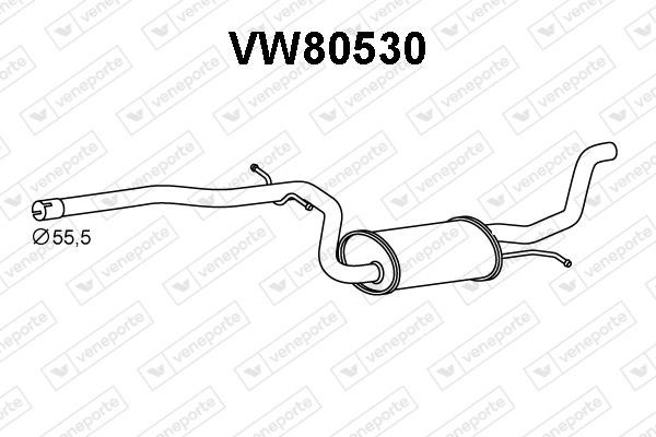 Veneporte VW80530 Глушник, задня частина VW80530: Купити в Україні - Добра ціна на EXIST.UA!