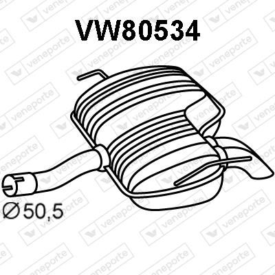Veneporte VW80534 Глушник, задня частина VW80534: Купити в Україні - Добра ціна на EXIST.UA!