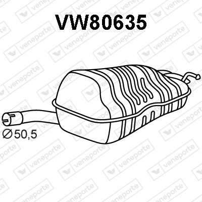 Veneporte VW80635 Глушник, задня частина VW80635: Купити в Україні - Добра ціна на EXIST.UA!
