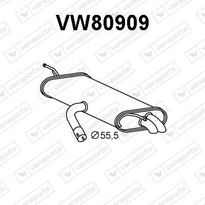 Veneporte VW80909 Глушник, задня частина VW80909: Купити в Україні - Добра ціна на EXIST.UA!