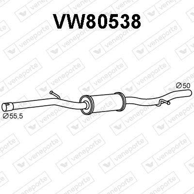 Veneporte VW80538 Глушник, середня частина VW80538: Купити в Україні - Добра ціна на EXIST.UA!