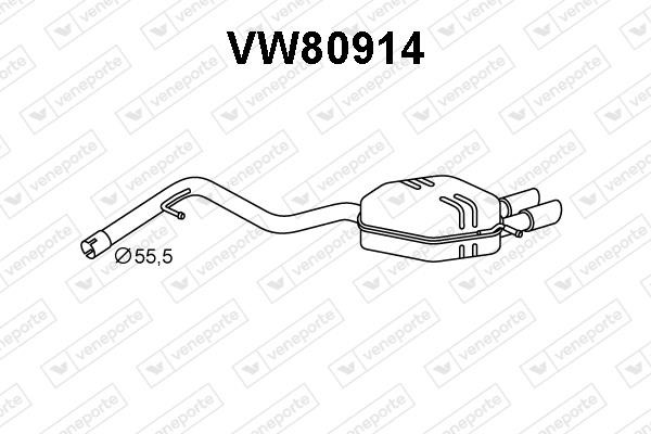 Veneporte VW80914 Глушник, задня частина VW80914: Купити в Україні - Добра ціна на EXIST.UA!