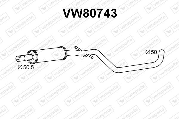 Veneporte VW80743 Резонатор VW80743: Купити в Україні - Добра ціна на EXIST.UA!