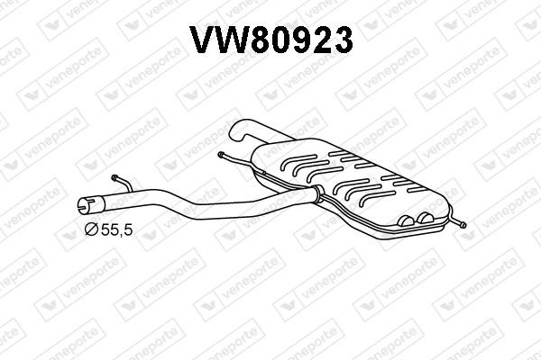 Veneporte VW80923 Глушник, задня частина VW80923: Купити в Україні - Добра ціна на EXIST.UA!