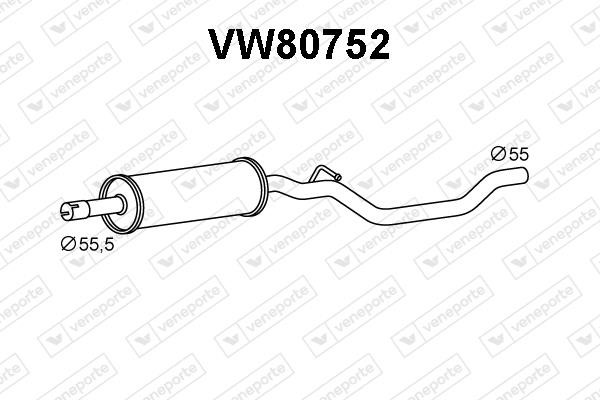 Veneporte VW80752 Резонатор VW80752: Купити в Україні - Добра ціна на EXIST.UA!